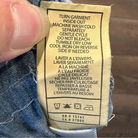 7 For All Mankind Little Girl Lightweight Stone Wash Denim Dress Size 4T - Picture 9 of 10